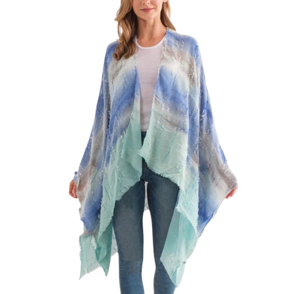 New Raj Ariana Frayed Kimono One Size